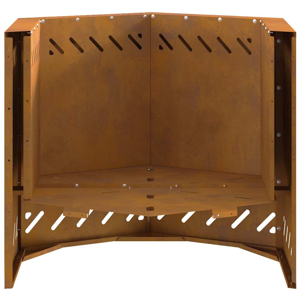 Bålsted Brun 58 x 58 x 51 cm Forvitret stål