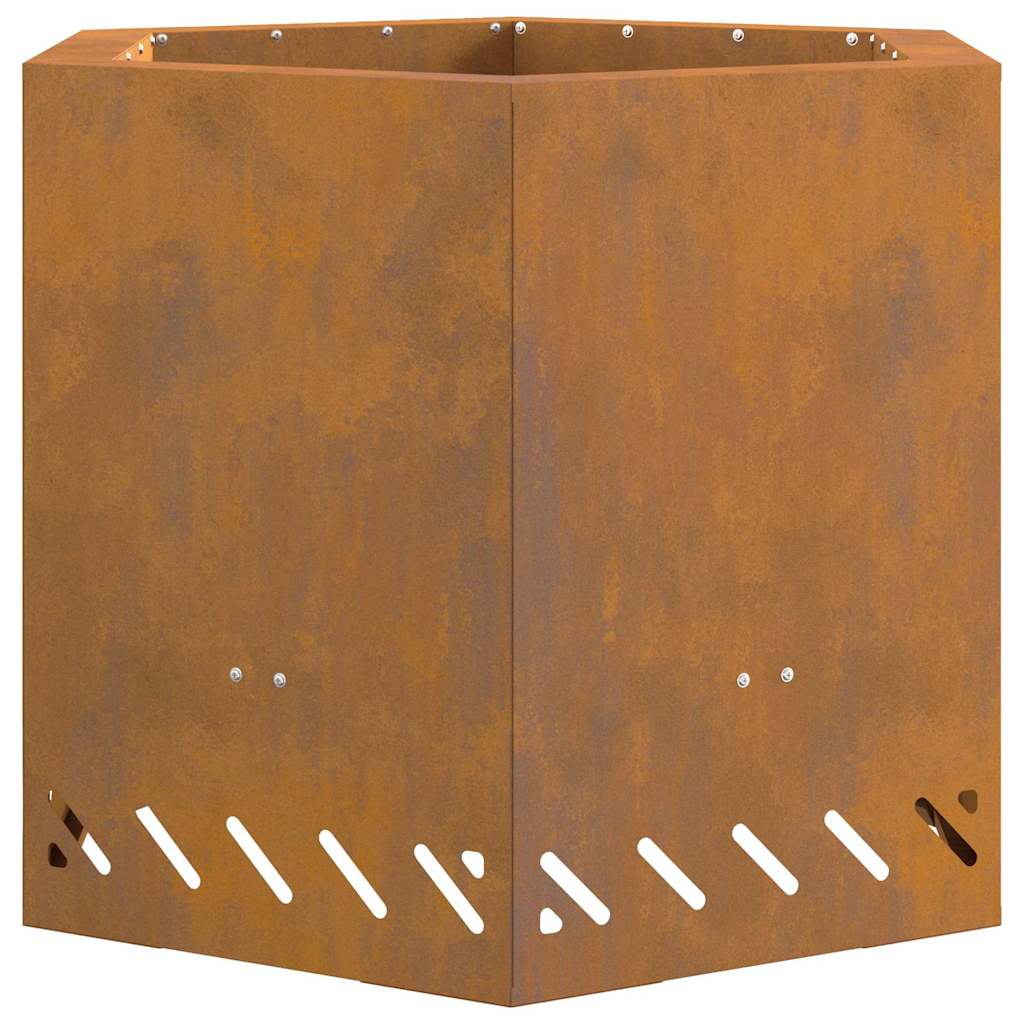 Bålsted Brun 58 x 58 x 51 cm Forvitret stål