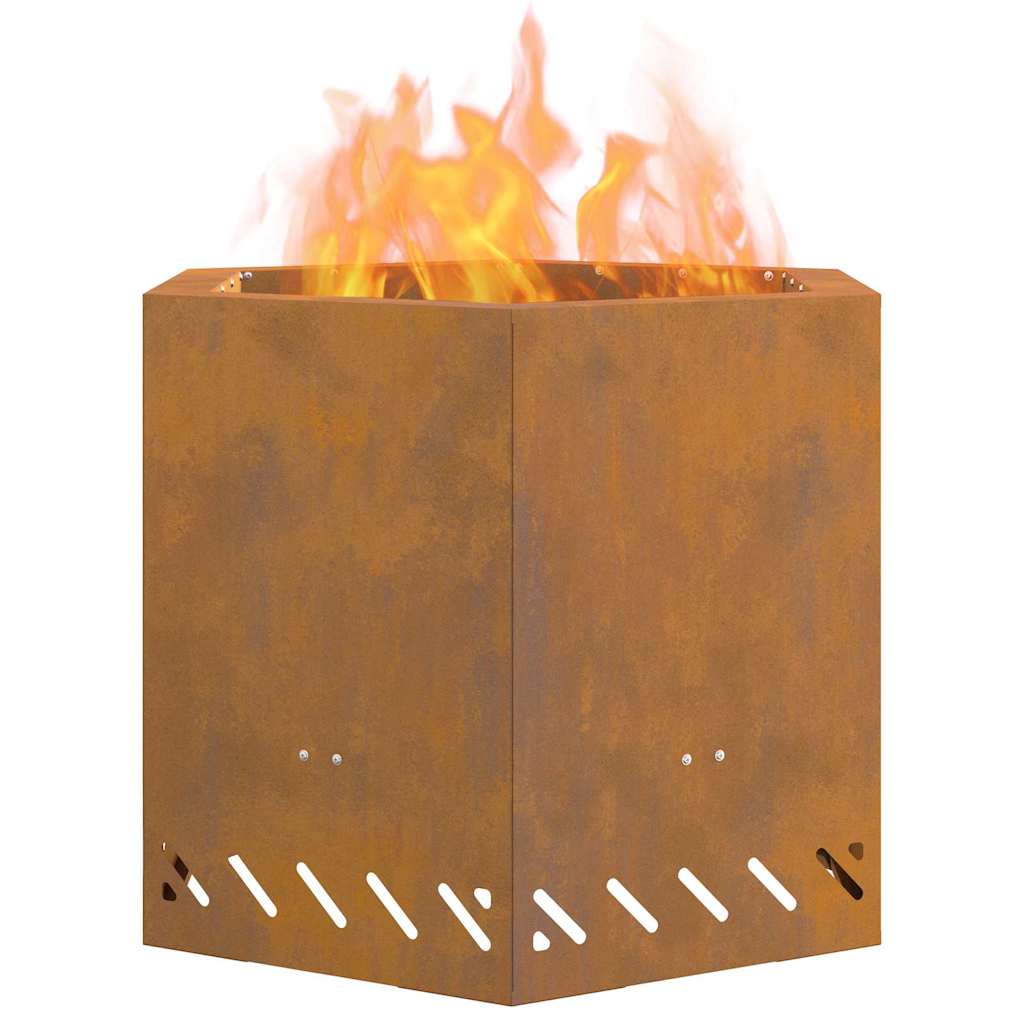 Bålsted Brun 58 x 58 x 51 cm Forvitret stål
