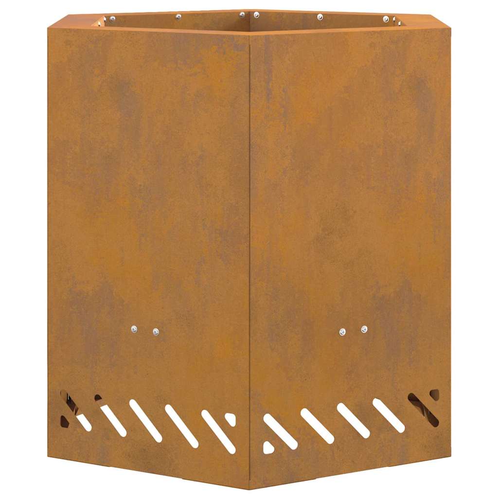 Bålsted Brun 48 x 48 x 51 cm Forvitret stål