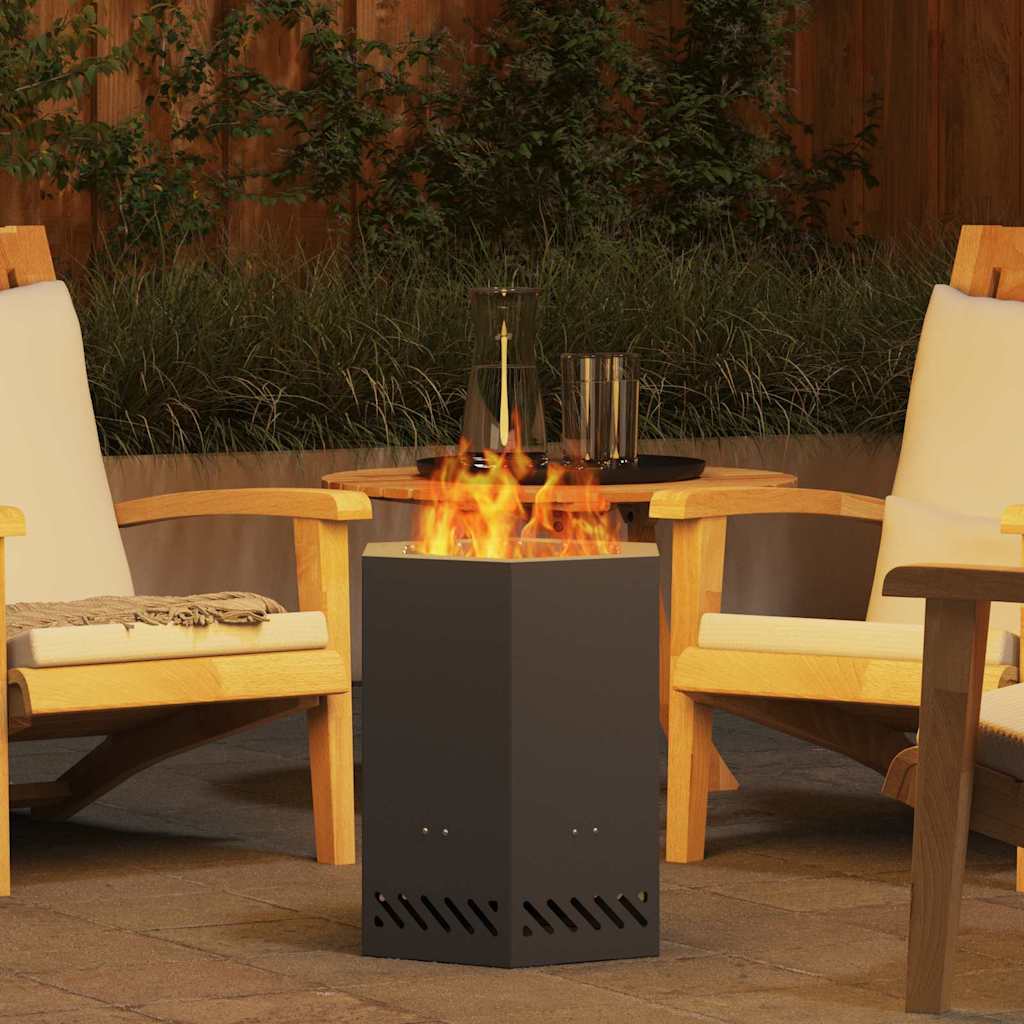 Fire Pit Black 38 x 38 x 51 cm Cold-rolled steel