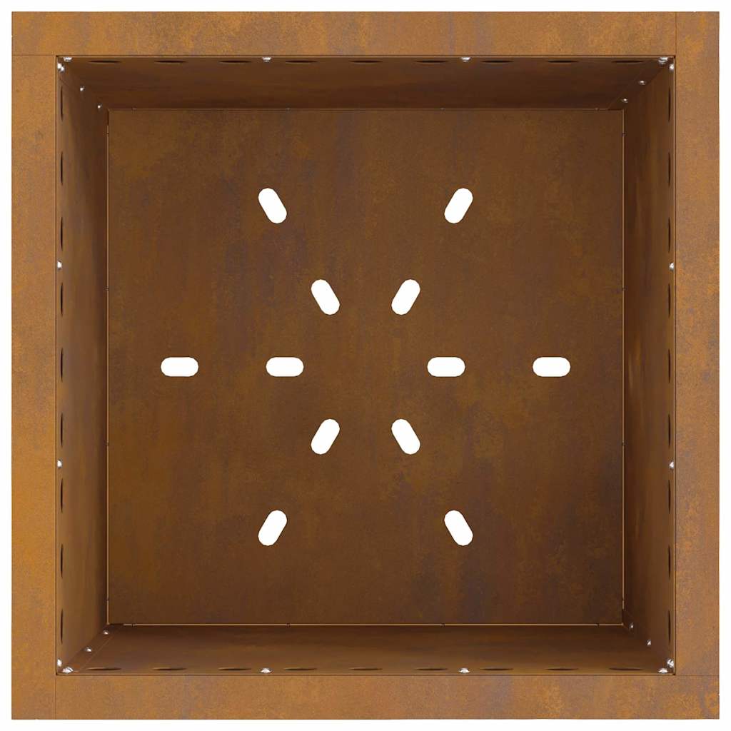 Bålsted Brun 48 x 48 x 50 cm Forvitret stål