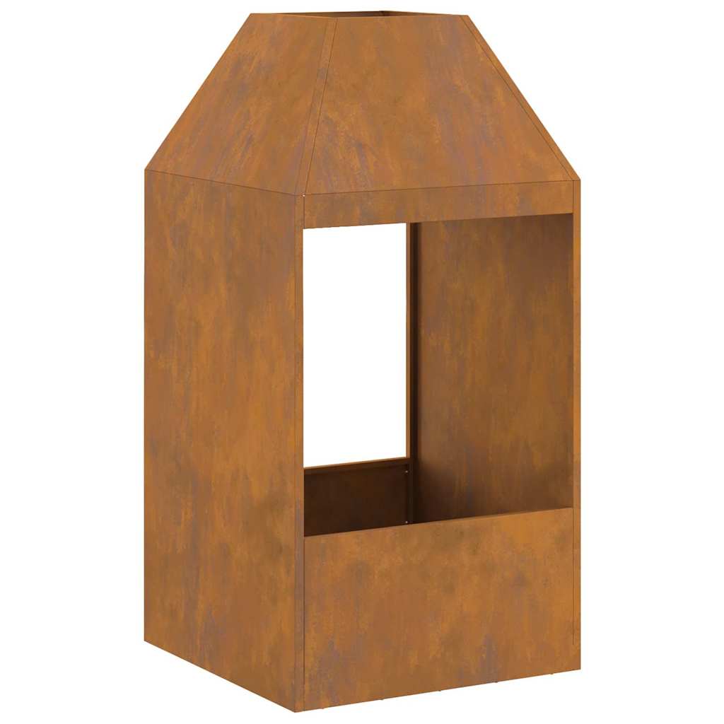 Bålsted Brun 50 x 50 x 100 cm Forvitret stål