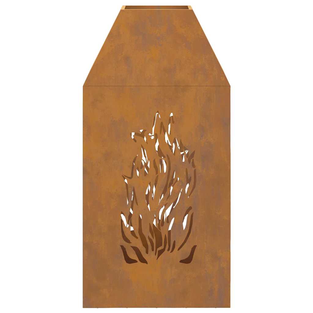 Bålsted Brun 50 x 50 x 100 cm Forvitret stål
