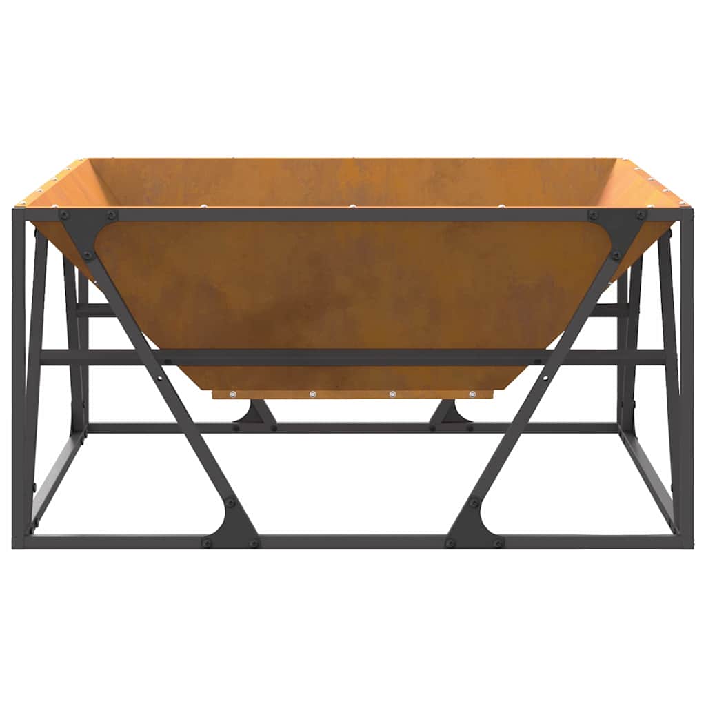 Bålsted Brun 80 x 80 x 40 cm Forvitret stål