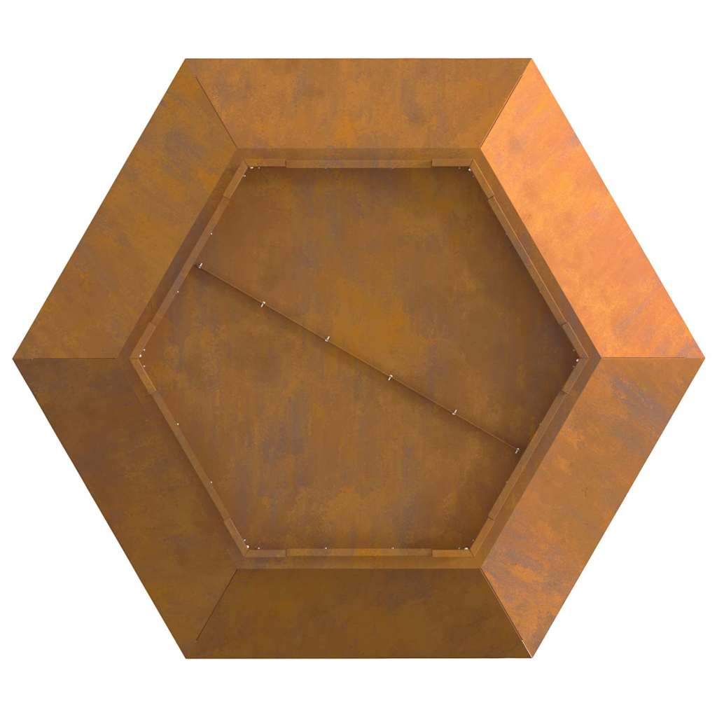 Bålsted Brun 100 x 100 x 28 cm Forvitret stål