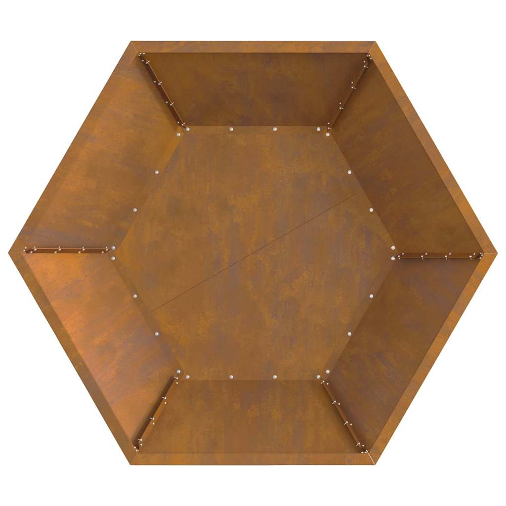 Bålsted Brun 100 x 100 x 28 cm Forvitret stål