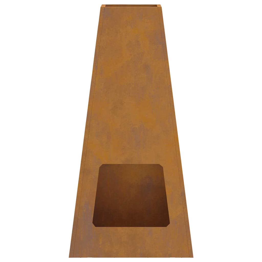 Bålsted Brun 50 x 35 x 100 cm Forvitret stål