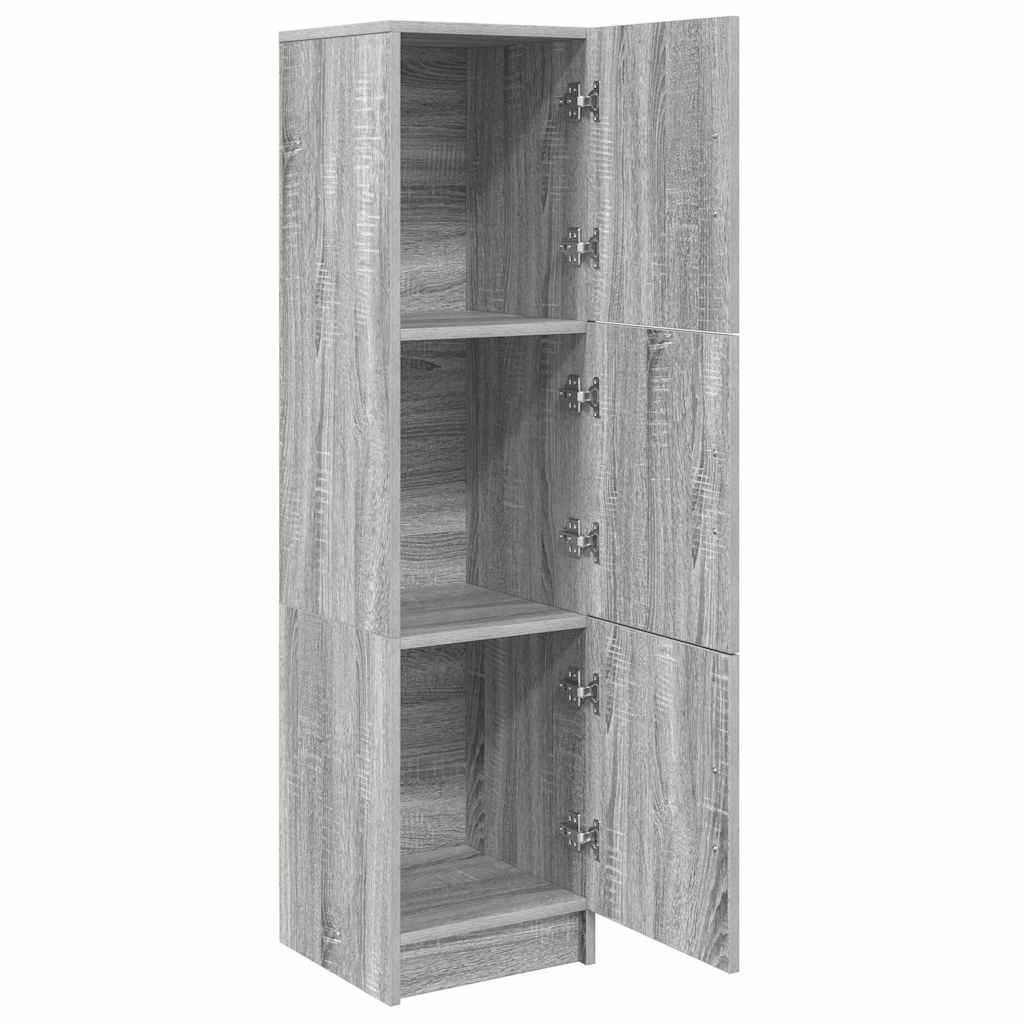 Højskab Grå sonoma-eg 31.5 x 32 x 124 cm Konstrueret træ