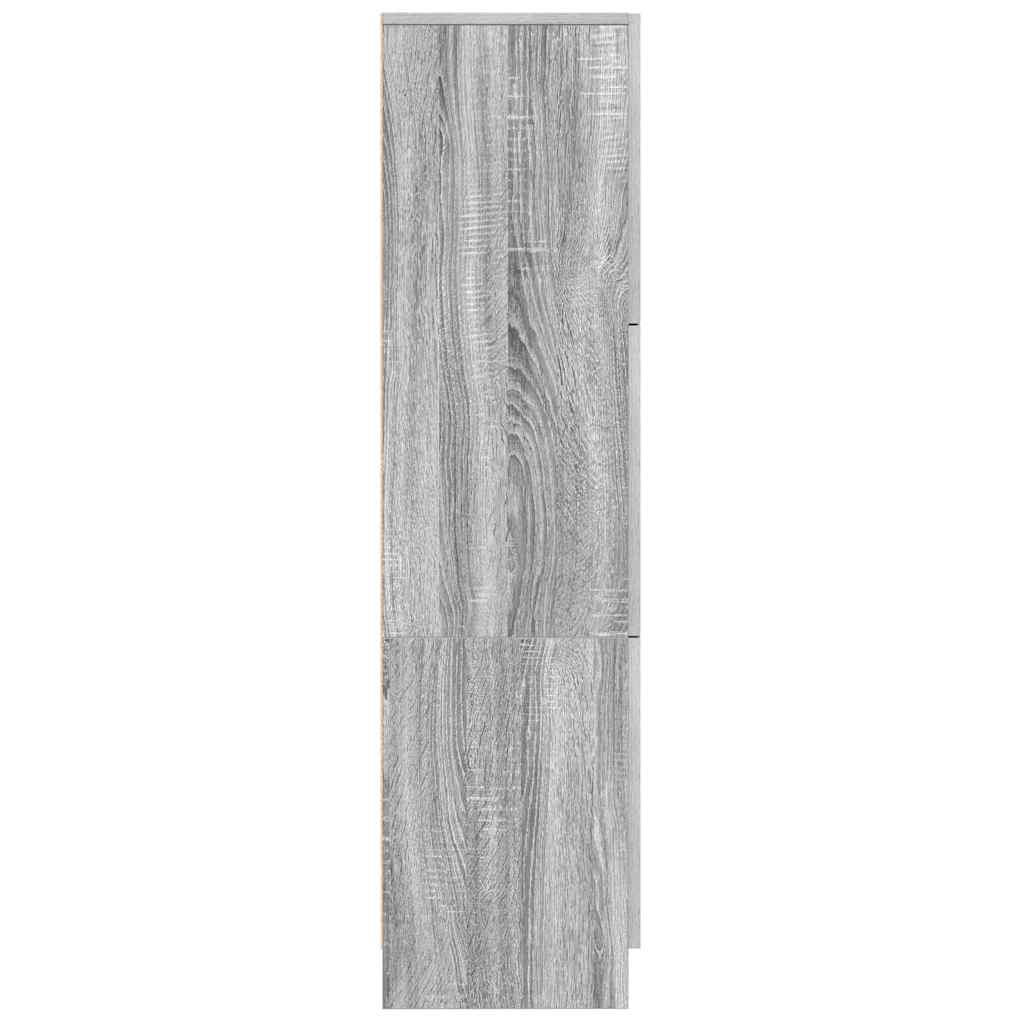 Højskab Grå sonoma-eg 31.5 x 32 x 124 cm Konstrueret træ