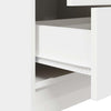 Highboard med skuffe Hvid 45,5 x 34 x 127 cm Konstrueret træ