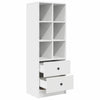 Highboard med skuffe Hvid 45,5 x 34 x 127 cm Konstrueret træ