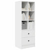Highboard med skuffe Hvid 45,5 x 34 x 127 cm Konstrueret træ