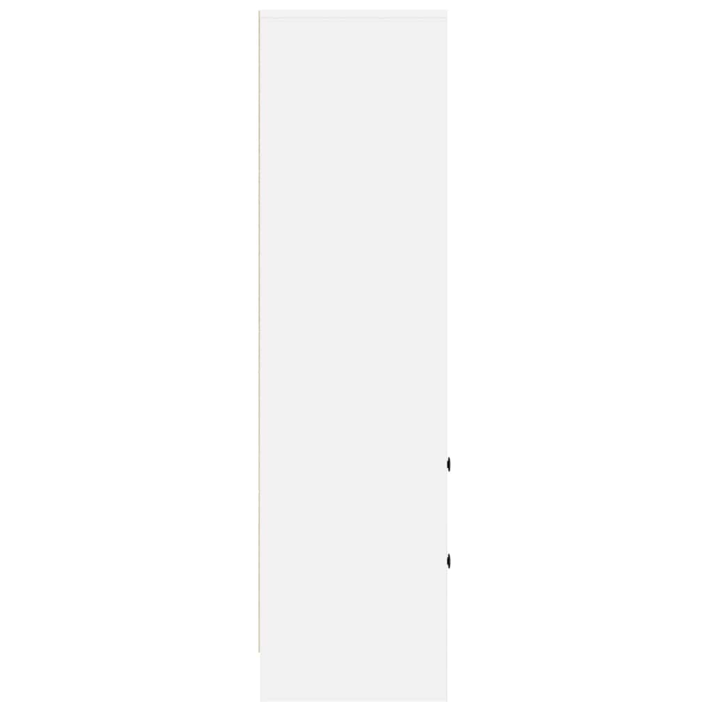 Highboard med skuffe Hvid 45,5 x 34 x 127 cm Konstrueret træ