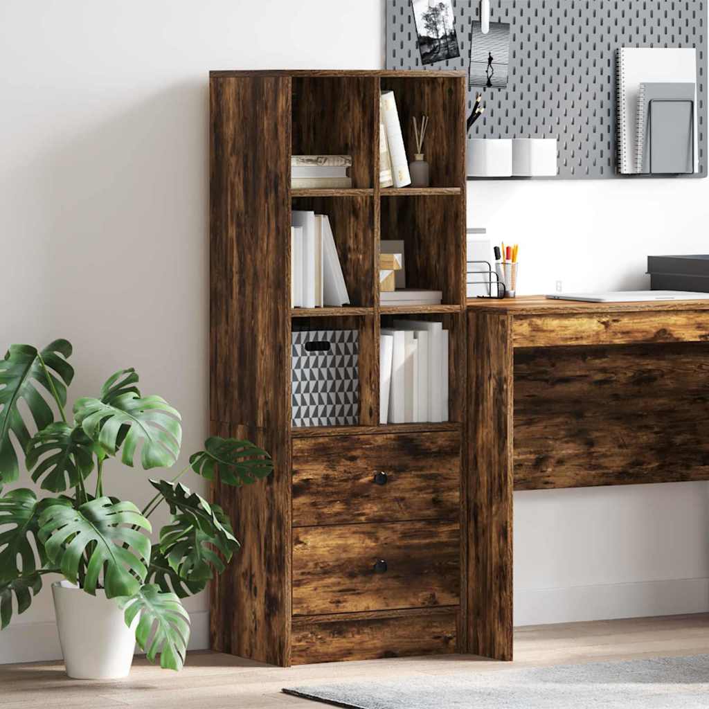 Highboard Røget eg 45,5 x 34 x 127 cm Konstrueret træ