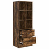 Highboard Røget eg 45,5 x 34 x 127 cm Konstrueret træ