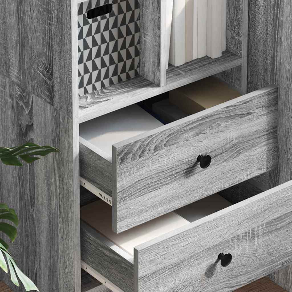 Highboard Grå sonoma-eg 45,5 x 34 x 127 cm Konstrueret træ