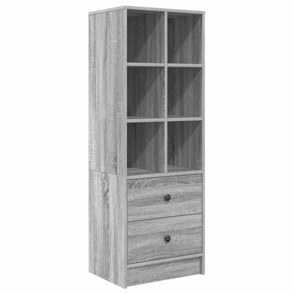 Highboard Grå sonoma-eg 45,5 x 34 x 127 cm Konstrueret træ