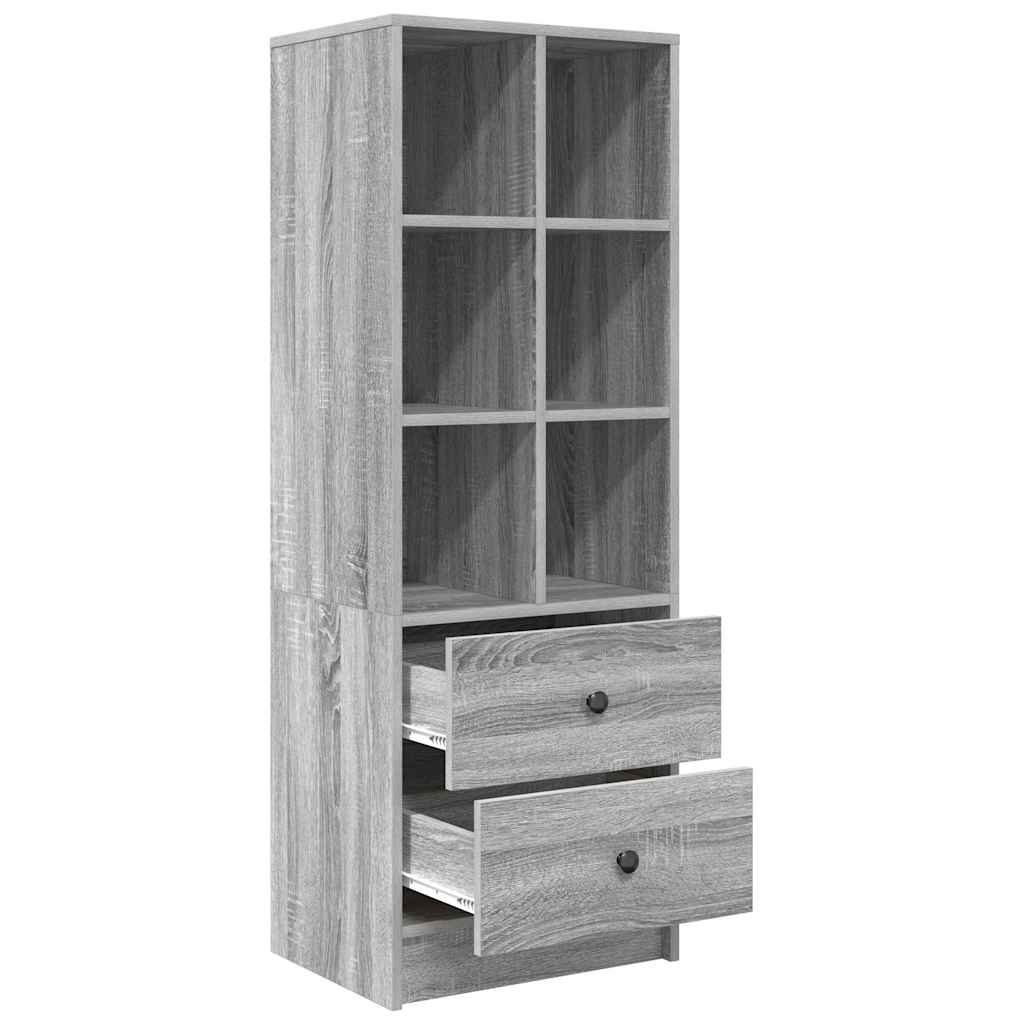 Highboard Grå sonoma-eg 45,5 x 34 x 127 cm Konstrueret træ