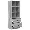 Highboard Grå sonoma-eg 45,5 x 34 x 127 cm Konstrueret træ