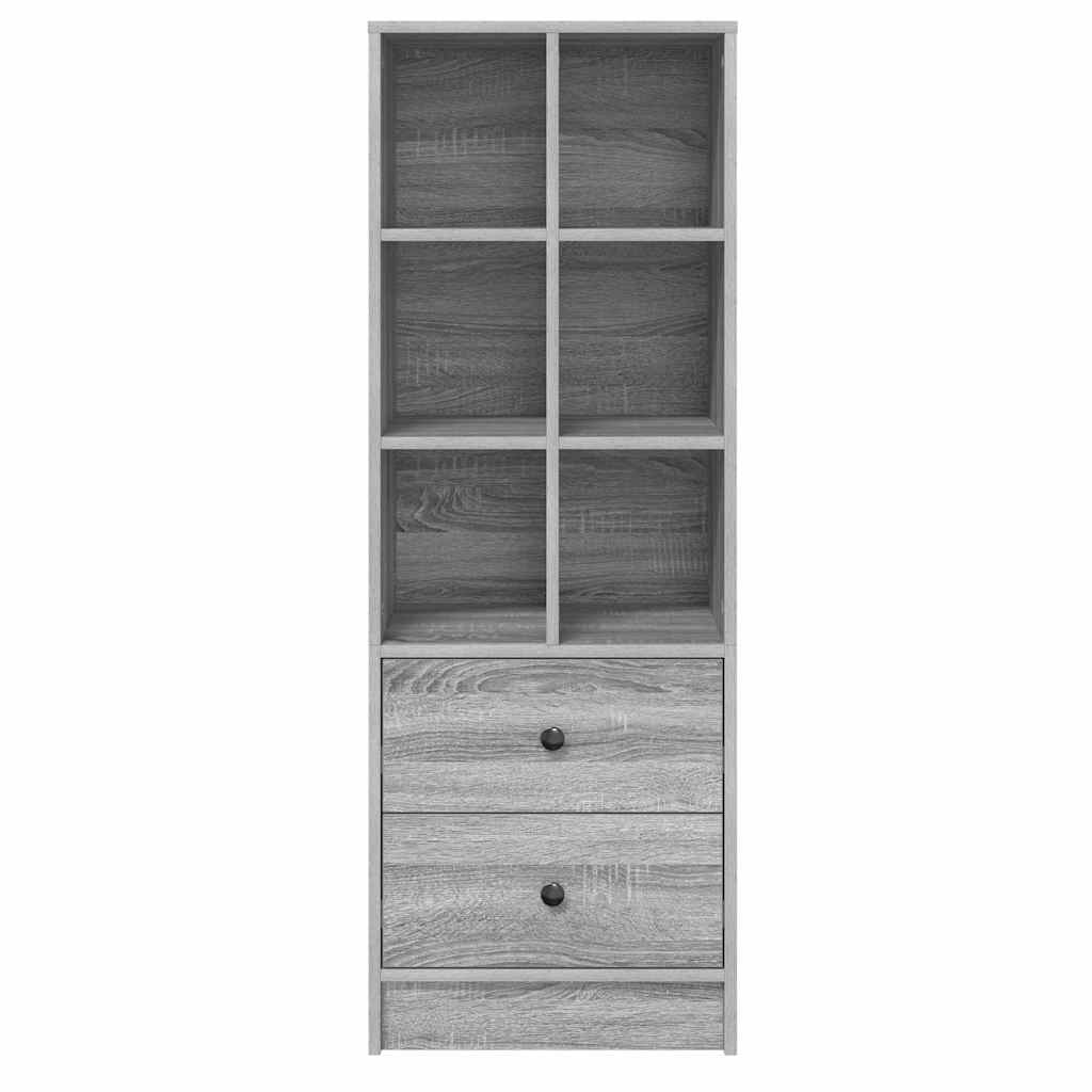 Highboard Grå sonoma-eg 45,5 x 34 x 127 cm Konstrueret træ