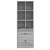 Highboard Grå sonoma-eg 45,5 x 34 x 127 cm Konstrueret træ