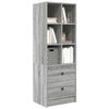 Highboard Grå sonoma-eg 45,5 x 34 x 127 cm Konstrueret træ