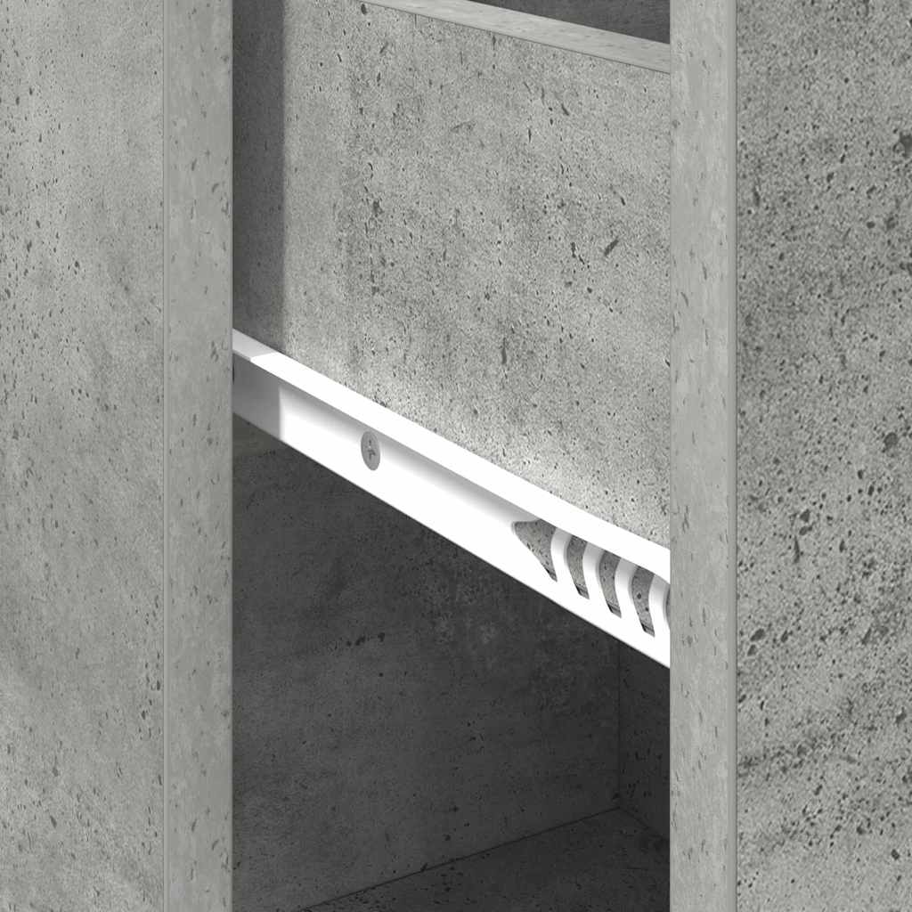 Sideboard med skuffe Betongrå 38 x 34,5 x 75 cm Konstrueret træ