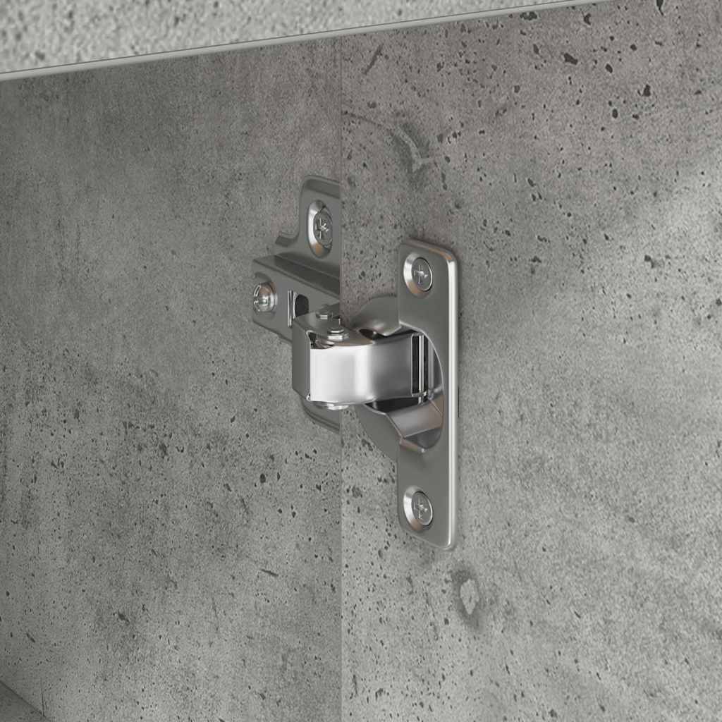 Sideboard med skuffe Betongrå 38 x 34,5 x 75 cm Konstrueret træ