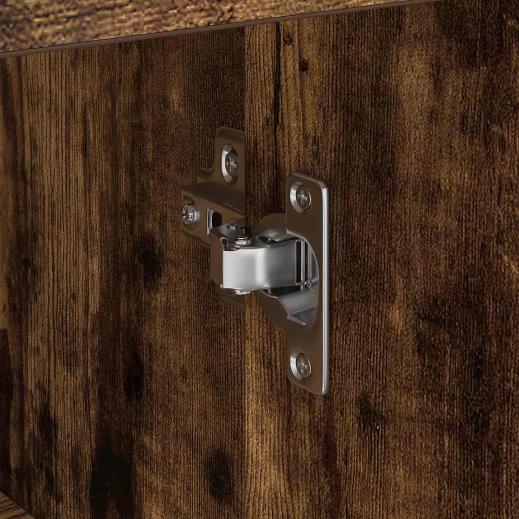 Sideboard med skuffe Røget eg 38 x 34,5 x 75 cm Konstrueret træ
