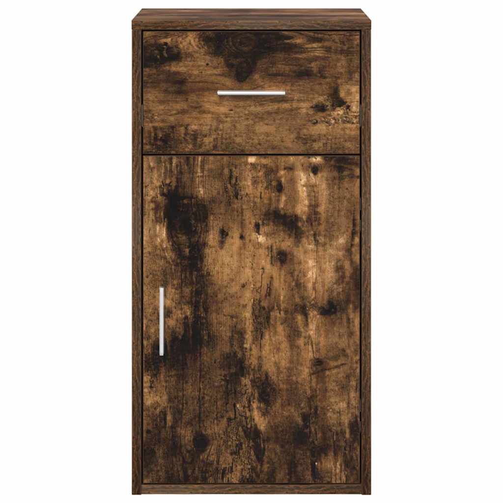 Sideboard med skuffe Røget eg 38 x 34,5 x 75 cm Konstrueret træ