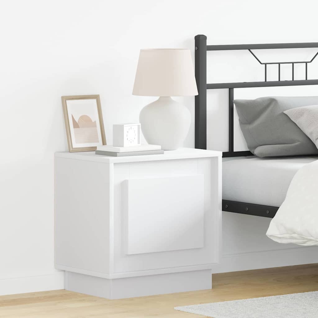 Natskab med 2 pcs Hvid 44 x 34.5 x 45 cm Konstrueret træ
