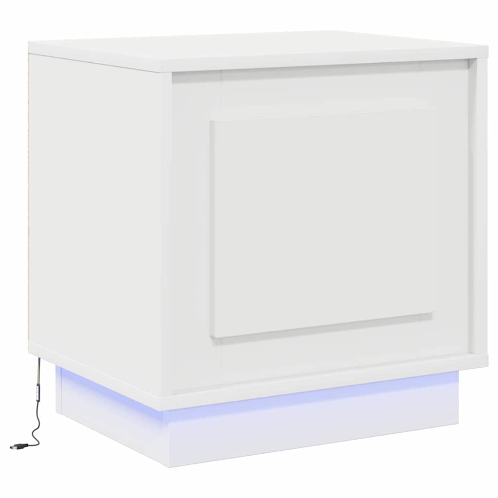 Natskab med 2 pcs Hvid 44 x 34.5 x 45 cm Konstrueret træ