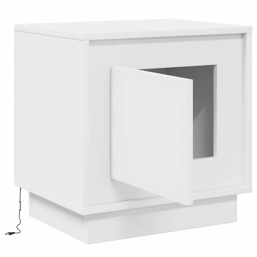 Natskab med 2 pcs Hvid 44 x 34.5 x 45 cm Konstrueret træ