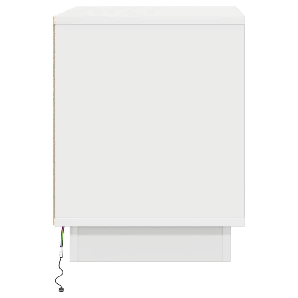 Natskab med 2 pcs Hvid 44 x 34.5 x 45 cm Konstrueret træ