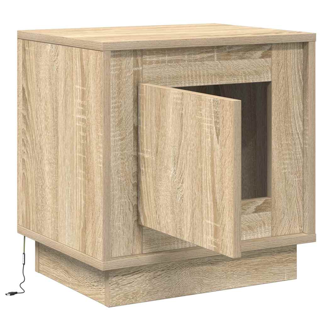 Natskab med 2 pcs Sonoma-eg 44 x 34.5 x 45 cm Konstrueret træ