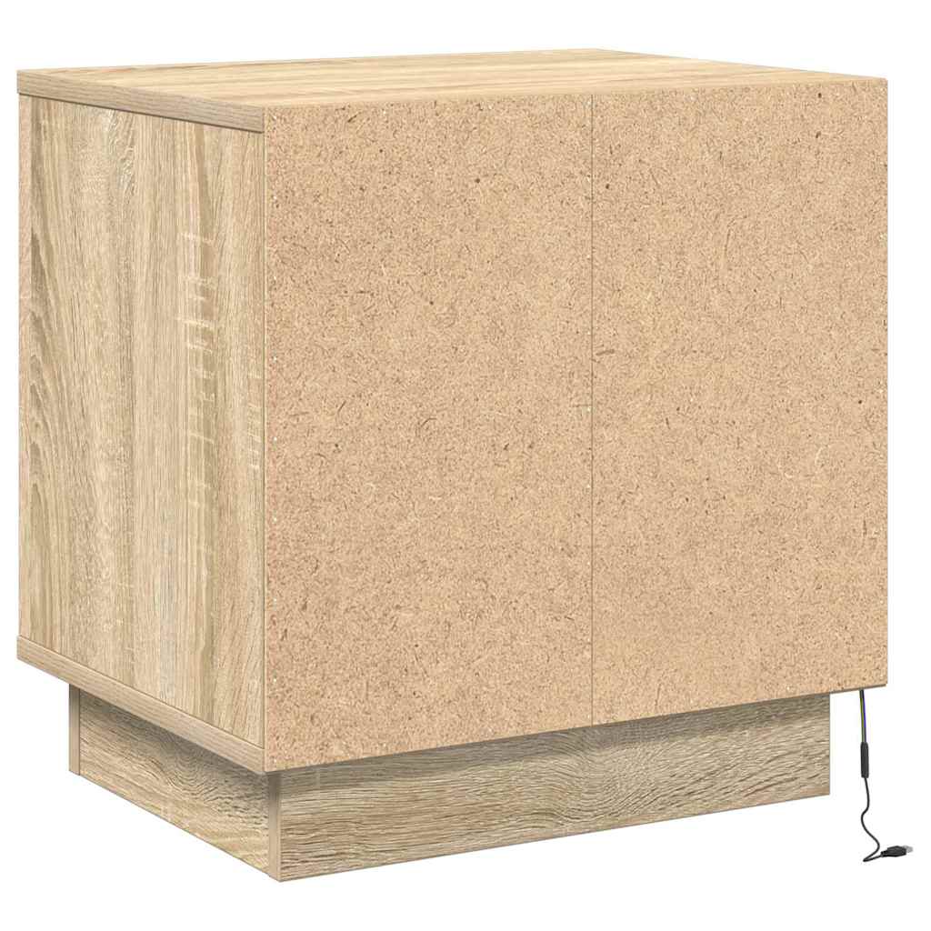 Natskab med 2 pcs Sonoma-eg 44 x 34.5 x 45 cm Konstrueret træ