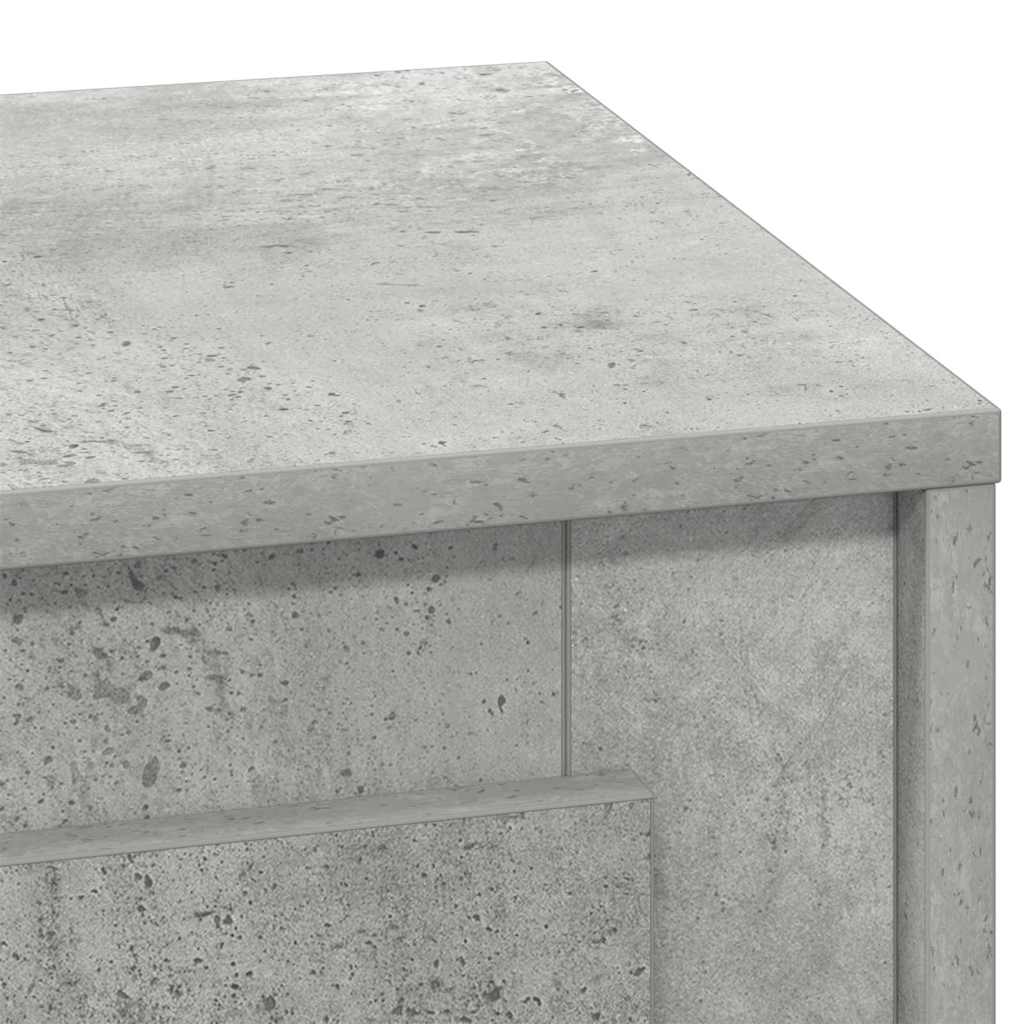 Natskab med 2 pcs Betongrå 44 x 34.5 x 45 cm Konstrueret træ