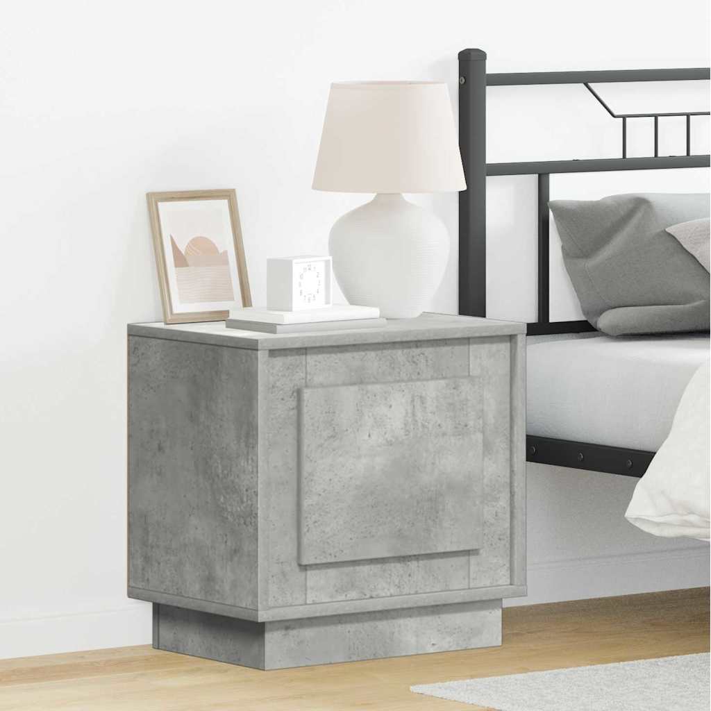 Natskab med 2 pcs Betongrå 44 x 34.5 x 45 cm Konstrueret træ