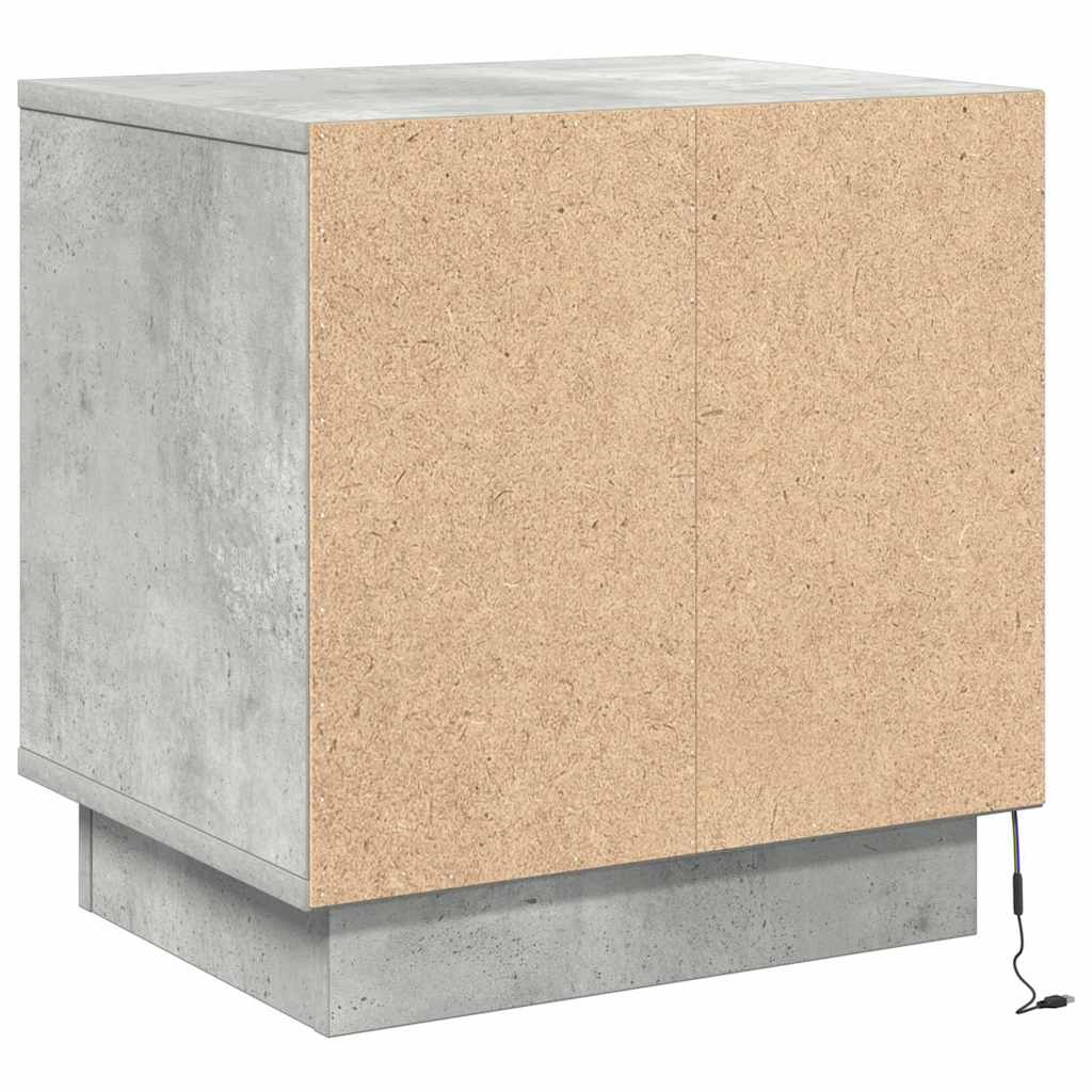 Natskab med 2 pcs Betongrå 44 x 34.5 x 45 cm Konstrueret træ