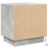 Natskab med 2 pcs Betongrå 44 x 34.5 x 45 cm Konstrueret træ
