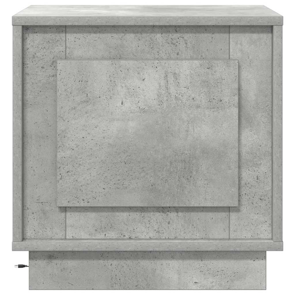 Natskab med 2 pcs Betongrå 44 x 34.5 x 45 cm Konstrueret træ