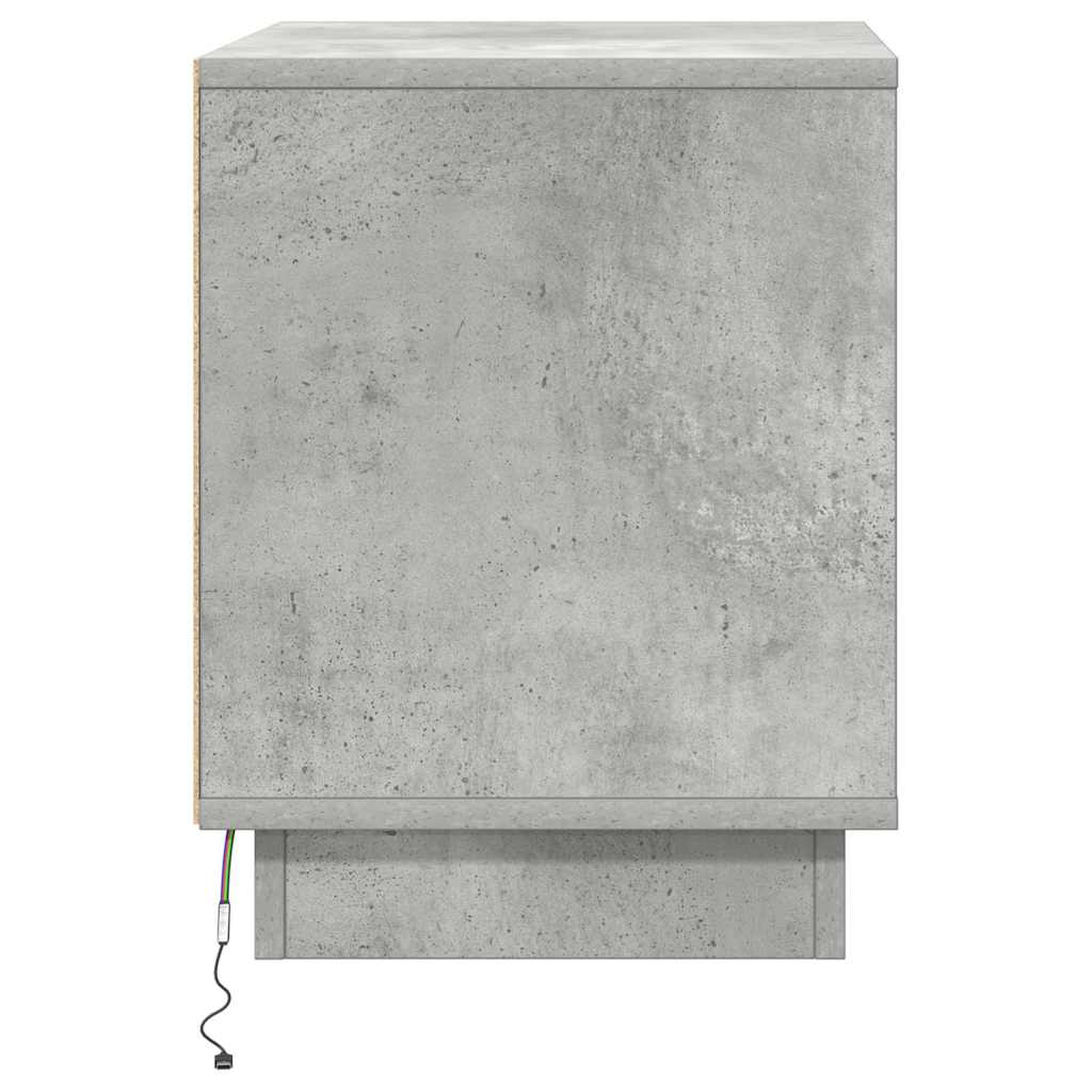 Natskab med 2 pcs Betongrå 44 x 34.5 x 45 cm Konstrueret træ