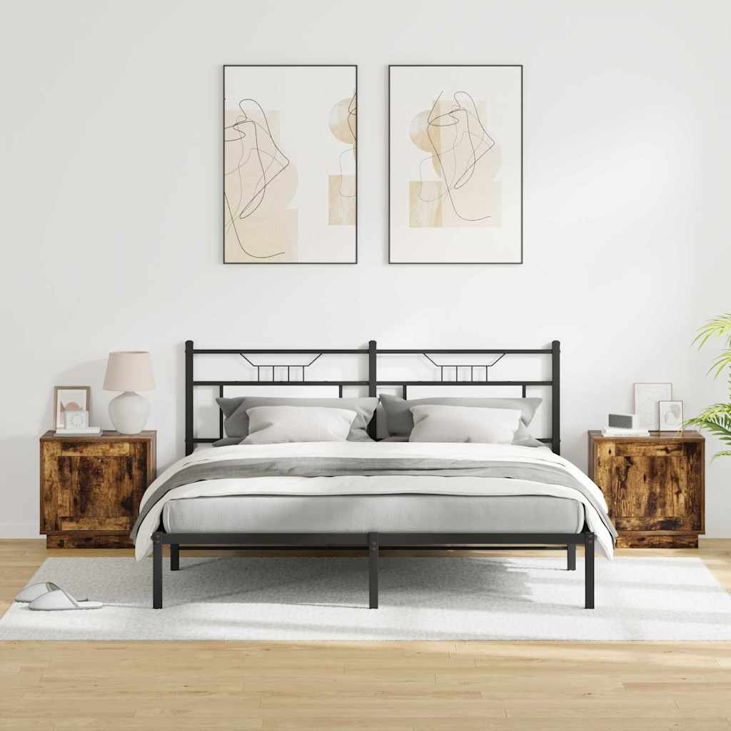 Natskab med 2 pcs Røget eg 44 x 34.5 x 45 cm Konstrueret træ