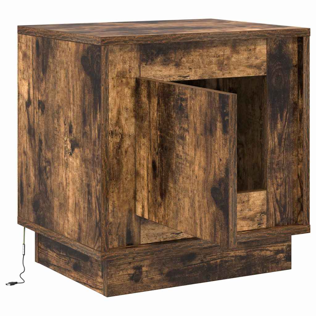 Natskab med 2 pcs Røget eg 44 x 34.5 x 45 cm Konstrueret træ