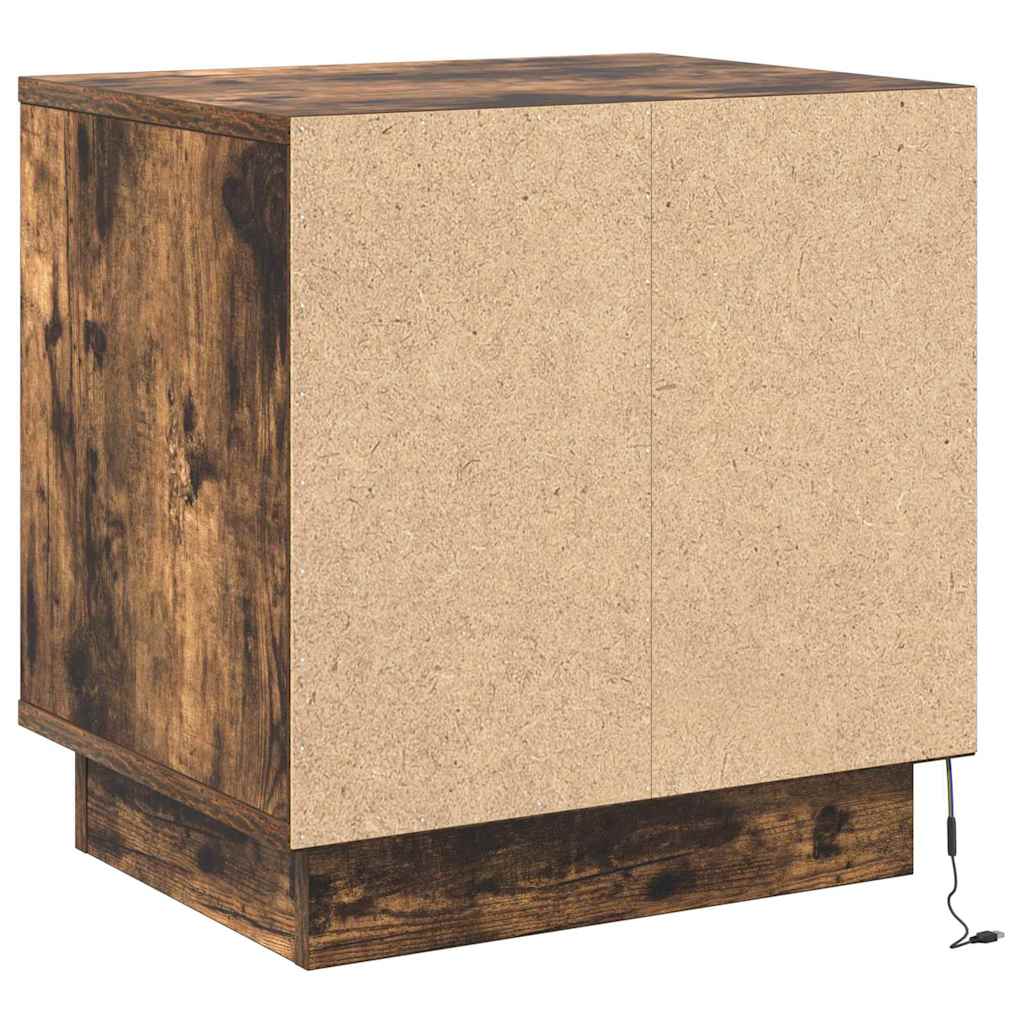 Natskab med 2 pcs Røget eg 44 x 34.5 x 45 cm Konstrueret træ