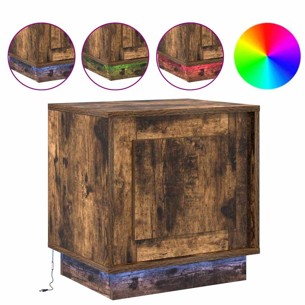 Natskab med 2 pcs Røget eg 44 x 34.5 x 45 cm Konstrueret træ