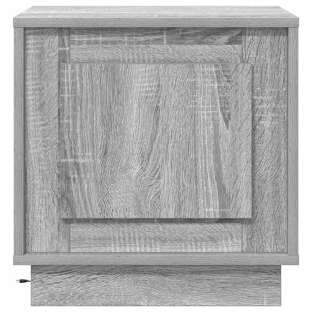 Natskab med 2 pcs Grå 44 x 34.5 x 45 cm Konstrueret træ