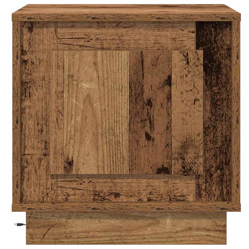Natskab med 2 pcs Gammelt træ 44 x 34.5 x 45 cm Konstrueret træ