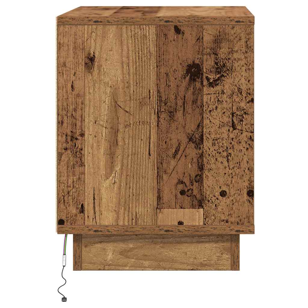 Natskab med 2 pcs Gammelt træ 44 x 34.5 x 45 cm Konstrueret træ